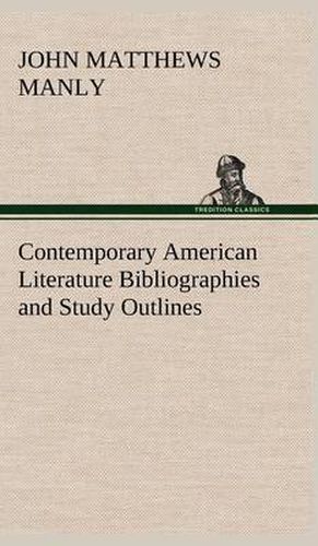 Cover image for Contemporary American Literature Bibliographies and Study Outlines