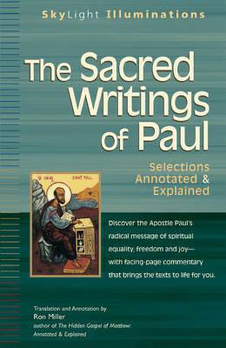 Cover image for The Sacred Writings of Paul: Selections Annotated & Explained