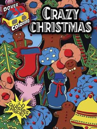 Cover image for 3-D Coloring Book - Crazy Christmas