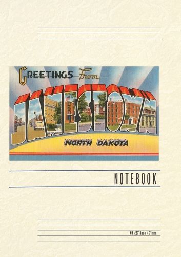 Cover image for Vintage Lined Notebook Greetings from Jamestown, North Dakota