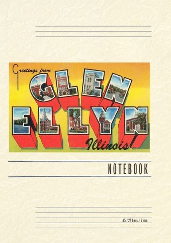 Cover image for Vintage Lined Notebook Greetings from Glen Ellyn, Illinois