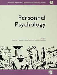 Cover image for A Handbook of Work and Organizational Psychology: Volume 3: Personnel Psychology