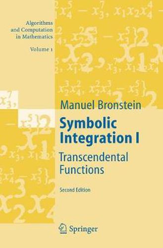 Cover image for Symbolic Integration I: Transcendental Functions