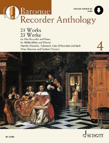 Baroque Recorder Anthology Vol. 4: 23 Works for Alto Recorder with Piano Accompaniment