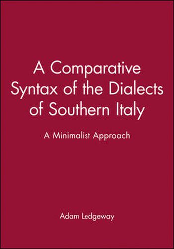 Cover image for A Comparative Syntax of the Dialects