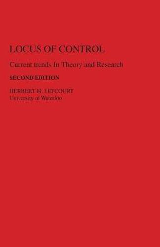 Cover image for Locus of Control: Current Trends in Theory & Research