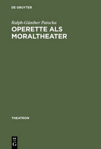 Cover image for Operette als Moraltheater