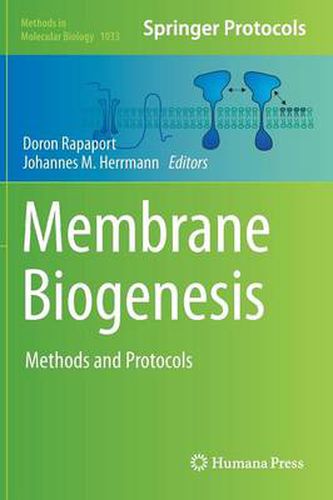 Cover image for Membrane Biogenesis: Methods and Protocols