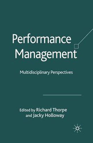 Cover image for Performance Management: Multidisciplinary Perspectives