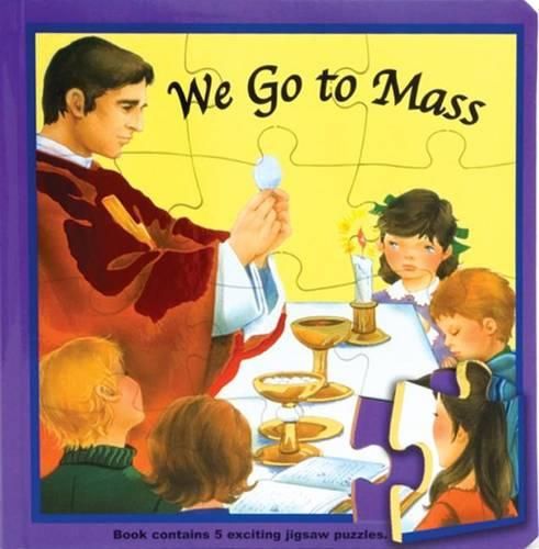 Cover image for We Go to Mass (Puzzle Book): St. Joseph Puzzle Book: Book Contains 5 Exciting Jigsaw Puzzles