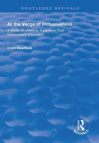 Cover image for At the Verge of Inclusiveness: A Study of Learning Support in Post-Compulsory Education