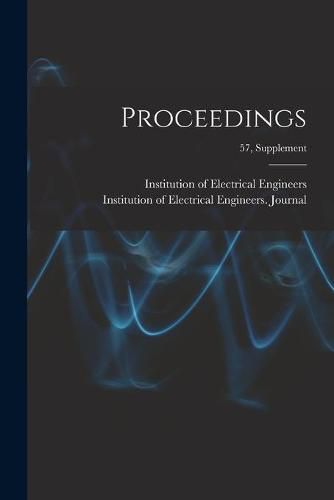 Cover image for Proceedings; 57, supplement