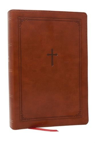 Cover image for KJV Giant Print End-of-Verse Reference Bible, Brown Leathersoft, Red Letter, Comfort Print