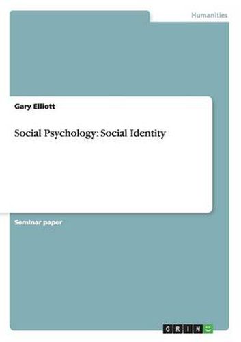 Cover image for Social Psychology: Social Identity