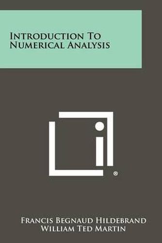 Cover image for Introduction to Numerical Analysis