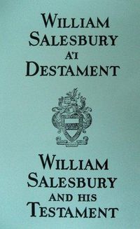 Cover image for William Salesbury a'i Destament / William Salesbury and his Testament