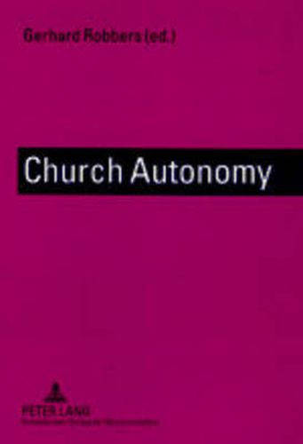 Cover image for Church Autonomy: A Comparative Survey