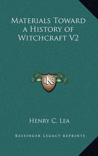 Cover image for Materials Toward a History of Witchcraft V2