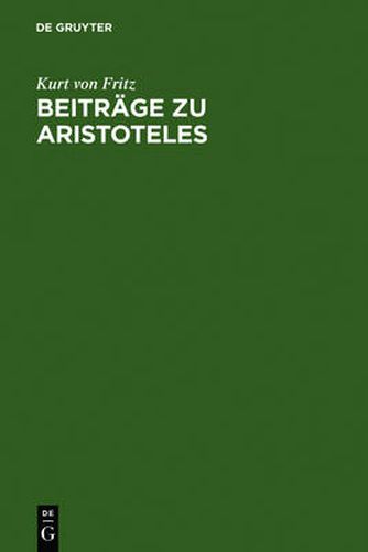 Beitrage Zu Aristoteles