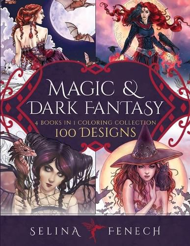 Cover image for Magic and Dark Fantasy Coloring Collection: 100 Designs