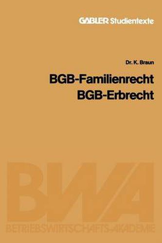 Bgb -- Familienrecht, Bgb -- Erbrecht