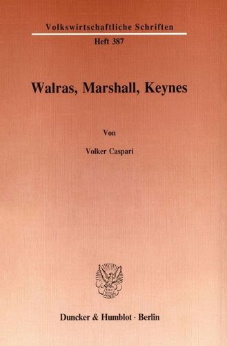 Cover image for Walras, Marshall, Keynes