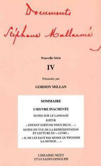 Cover image for Documents Stephane Mallarme - Nouvelle Serie IV