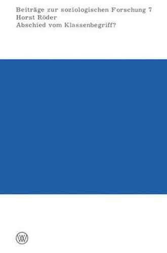 Cover image for Abschied vom Klassenbegriff?