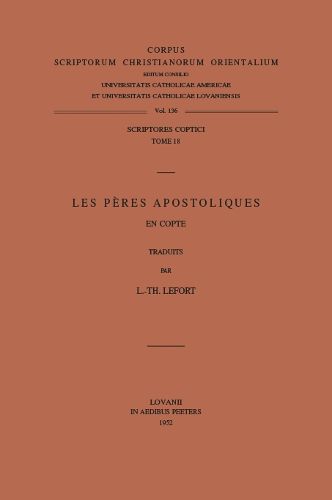 Cover image for Les Peres Apostoliques En Copte: V.