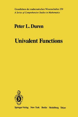 Cover image for Univalent Functions