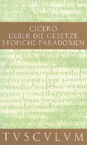 Cover image for De legibus / UEber die Gesetze