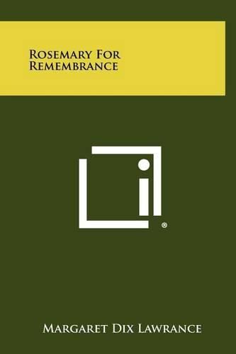 Cover image for Rosemary for Remembrance