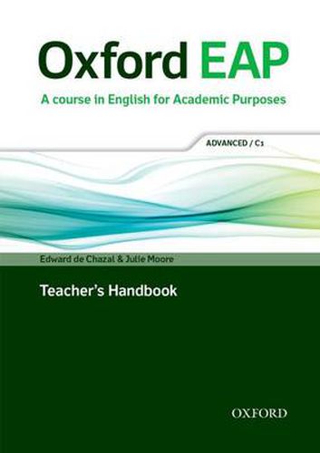 Cover image for Oxford EAP: Advanced/C1: Teacher's Book, DVD and Audio CD Pack