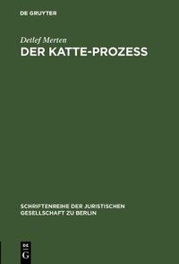 Cover image for Der Katte-Prozess