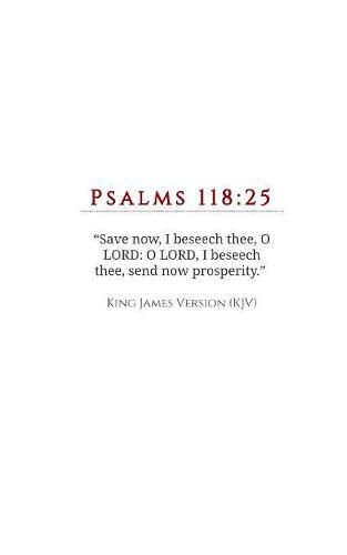 Cover image for Send Now Prosperity: Psalms 118:25