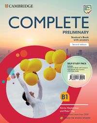 Cover image for Complete Preliminary Self-study pack (Student's Book with answers and Workbook with answers and Class Audio) English for Spanish Speakers