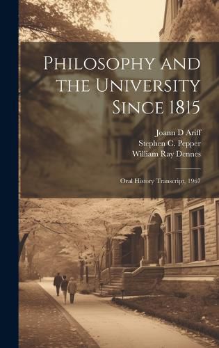 Philosophy and the University Since 1815