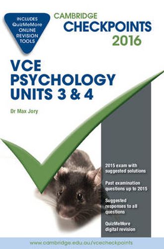 Cover image for Cambridge Checkpoints VCE Psychology Units 3 and 4 2016 and Quiz Me More