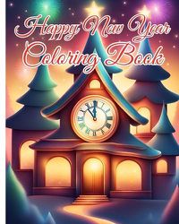 Cover image for Happy New Year Coloring Book For Kids