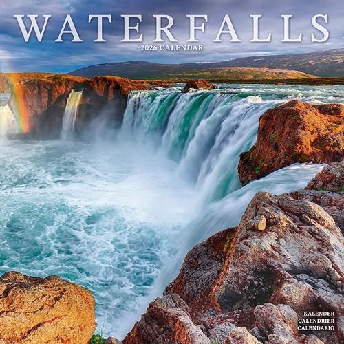 Cover image for Waterfalls Calendar 2026 Square Scenic Wall Calendar - 16 Month