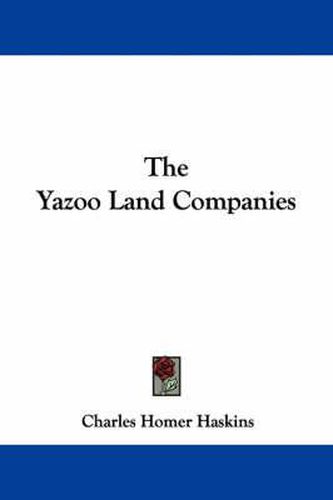 Cover image for The Yazoo Land Companies