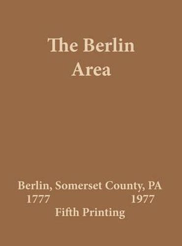 Cover image for The Berlin Area 1777 - 1977