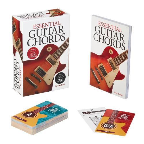 Cover image for Essential Guitar Chords Kit: Includes 64 Easy-to-Use Chord Flash Cards, Plus 128-Page Instructional Play Book
