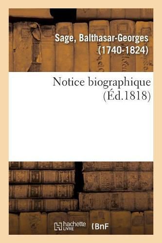 Cover image for Notice Biographique