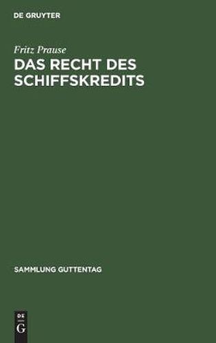 Cover image for Das Recht des Schiffskredits