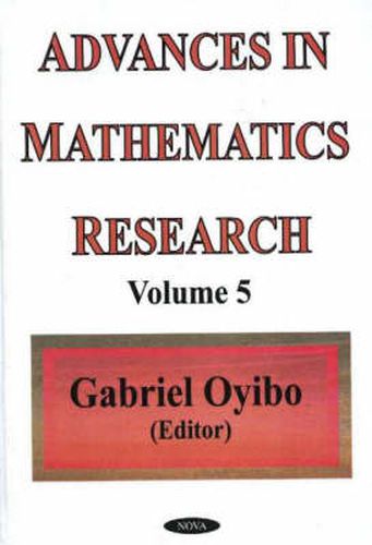 Cover image for Advances in Mathematics Research: Volume 5