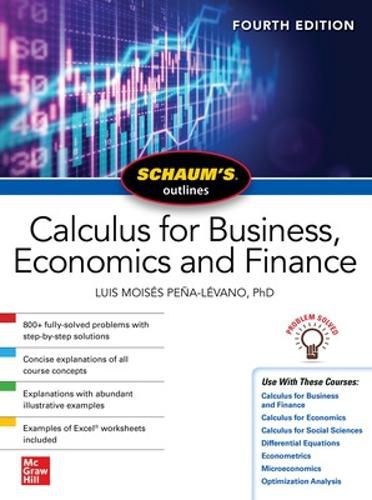 Cover image for Schaum's Outline of Calculus for Business, Economics and Finance, Fourth Edition