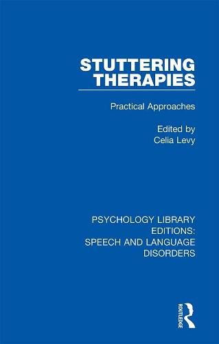 Cover image for Stuttering Therapies: Practical Approaches