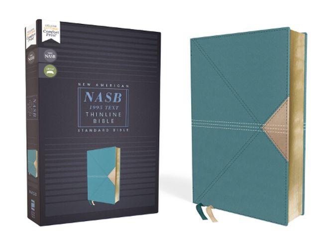 Cover image for NASB, Thinline Bible, Leathersoft, Teal, Red Letter, 1995 Text, Comfort Print