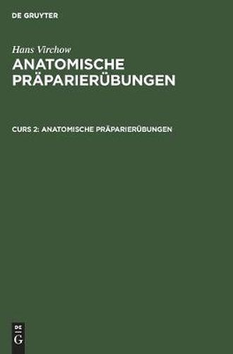 Cover image for Anatomische Praparierubungen